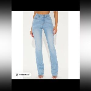 Fashion Nova Light Blue Flare Jeans